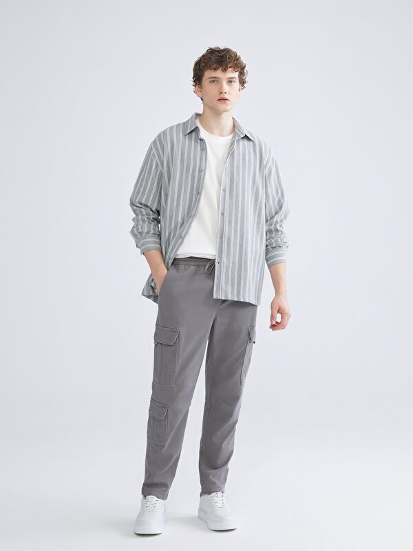 Moudda LC Waikiki - Pantalon cargo tissé Homme Gris foncé - Tunisie 1