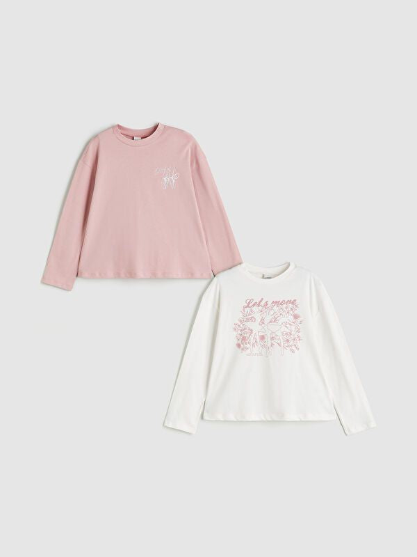 Moudda LC Waikiki - Body en jersey manches longues Fille Ecru - Tunisie 1