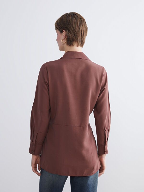 Moudda LC Waikiki - Tunique à manches longues Femme Brun - Tunisie 4