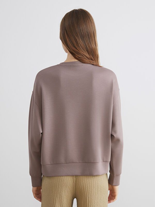 Moudda LC Waikiki - Sweatshirt en jersey Femme Brun - Tunisie 4