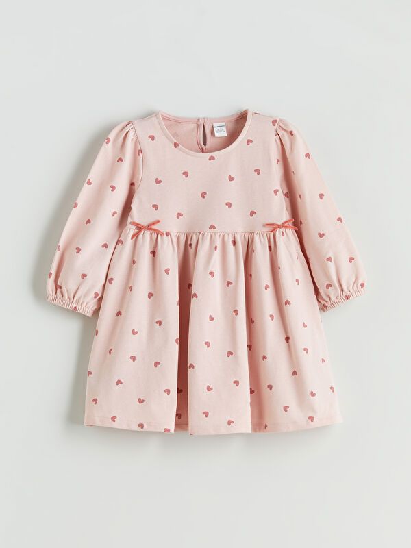 Moudda LC Waikiki - Robe en jersey manches longues Fille Imprimé rose - Tunisie 1