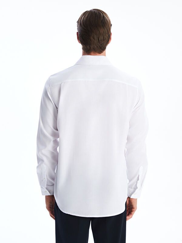 Moudda LC Waikiki - Chemise tissée manches longues Homme Buxe blanc - Tunisie 4