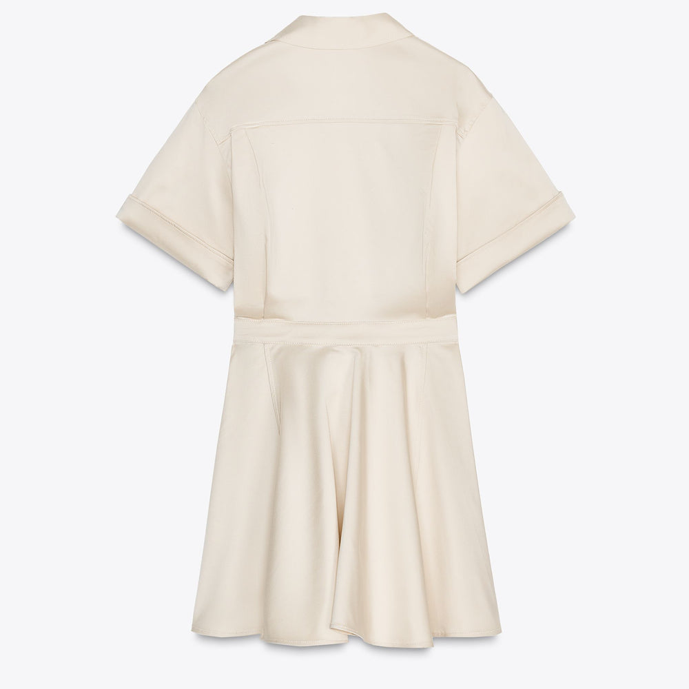 Moudda ZARA - Robe Courte Gabardine Élastique - Chemisier & Volume - Tunisie 2
