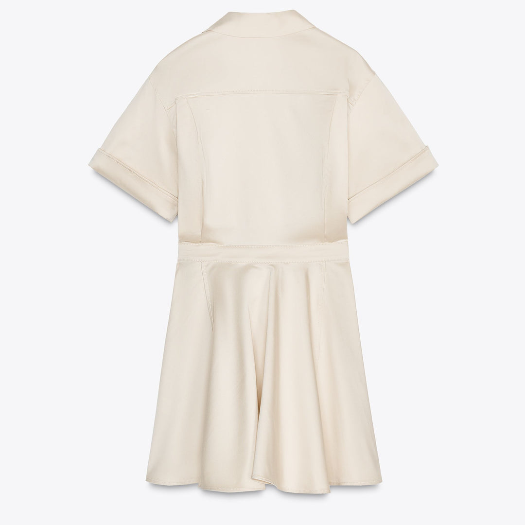 Moudda ZARA - Robe Courte Gabardine Élastique - Chemisier & Volume - Tunisie 2