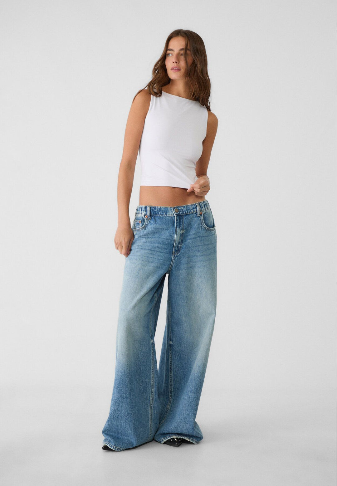 Moudda STRADIVARIUS - Top en Polyamide S/M Encolure Bateau - Tunisie 3