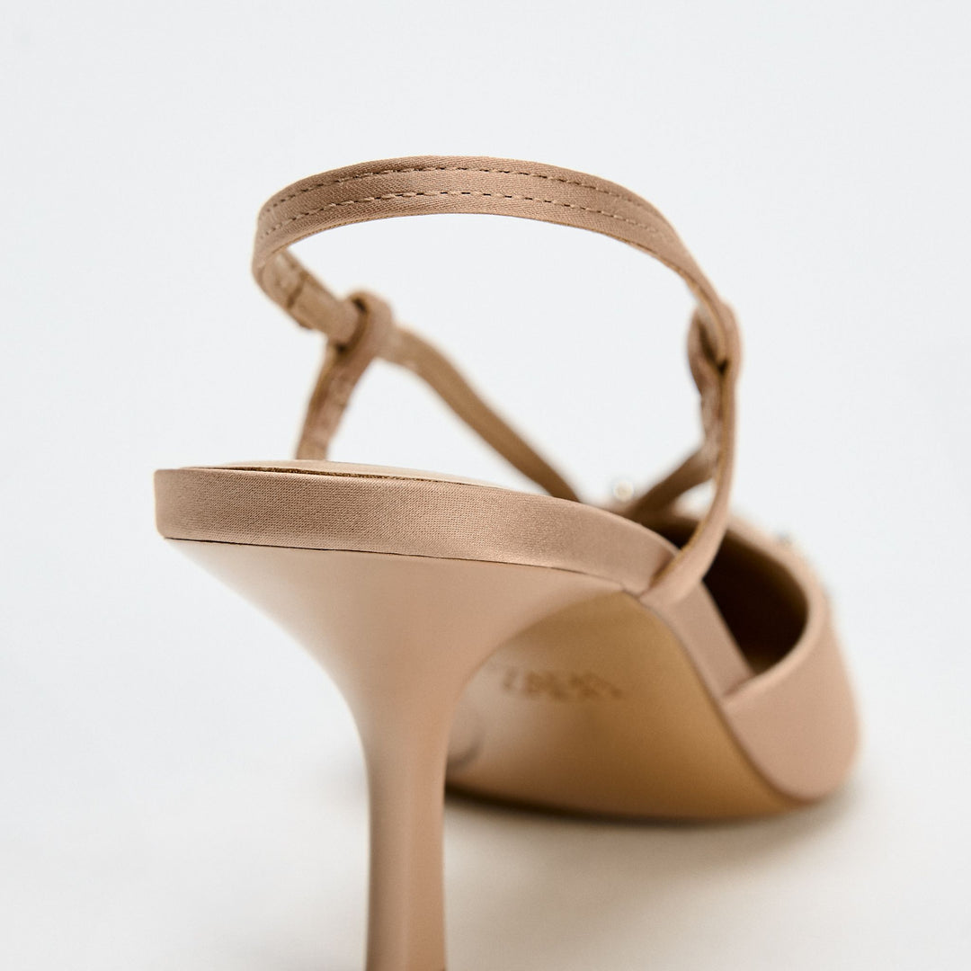 Moudda ZARA - Mocassins talon moyen satin strass - Tunisie 4
