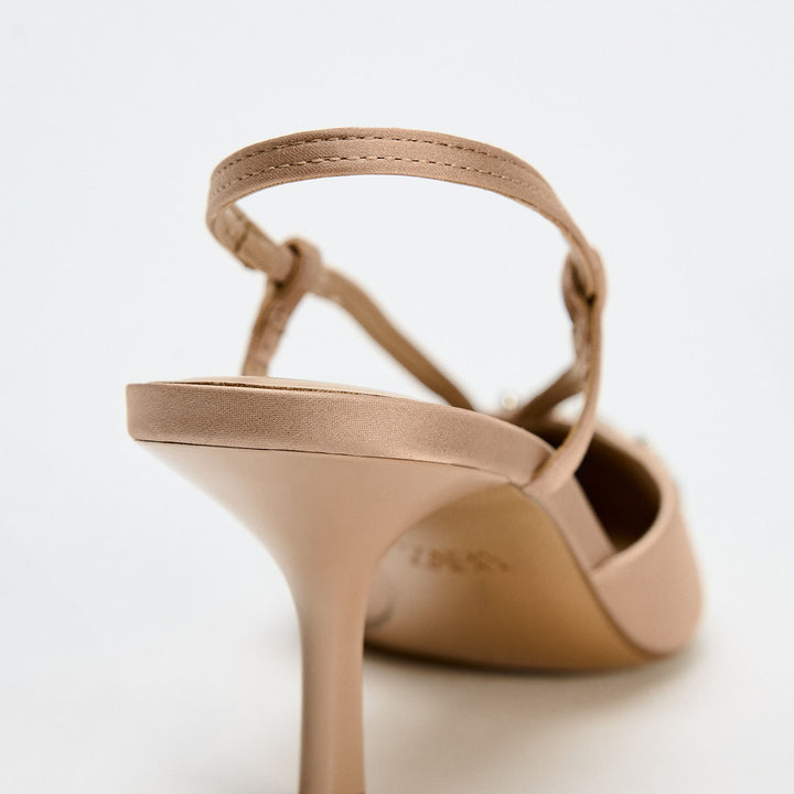 Moudda ZARA - Mocassins talon moyen satin strass - Tunisie 4