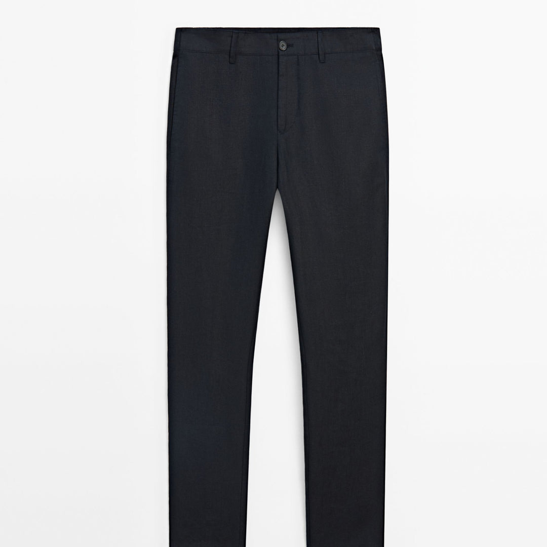 Moudda Massimo Dutti - Pantalon 100 % lin sophistiqué fuselé - Tunisie 1