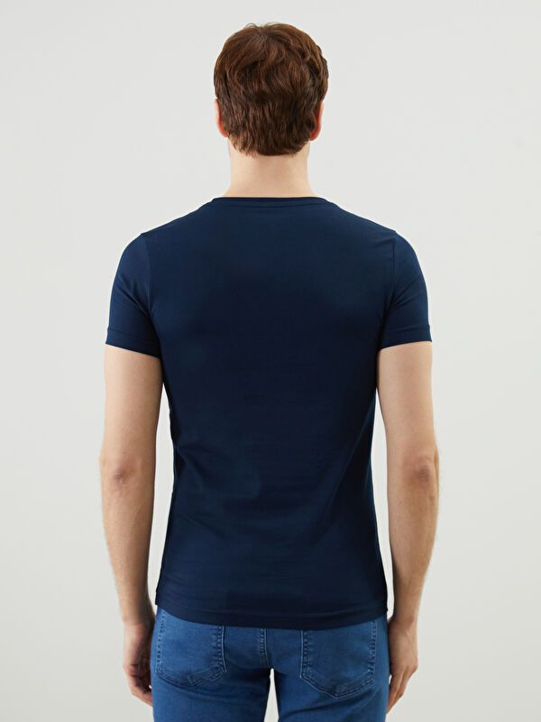 Moudda LC Waikiki - Débardeur sous-vêtement jersey manches courtes Homme Bleu marine - Tunisie 4