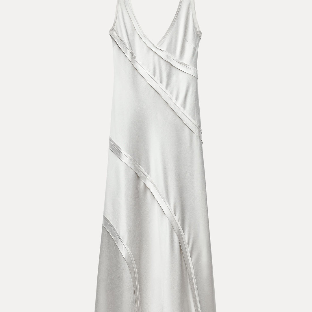 Moudda ZARA - Robe longue satinée bandes biais - Tunisie 1