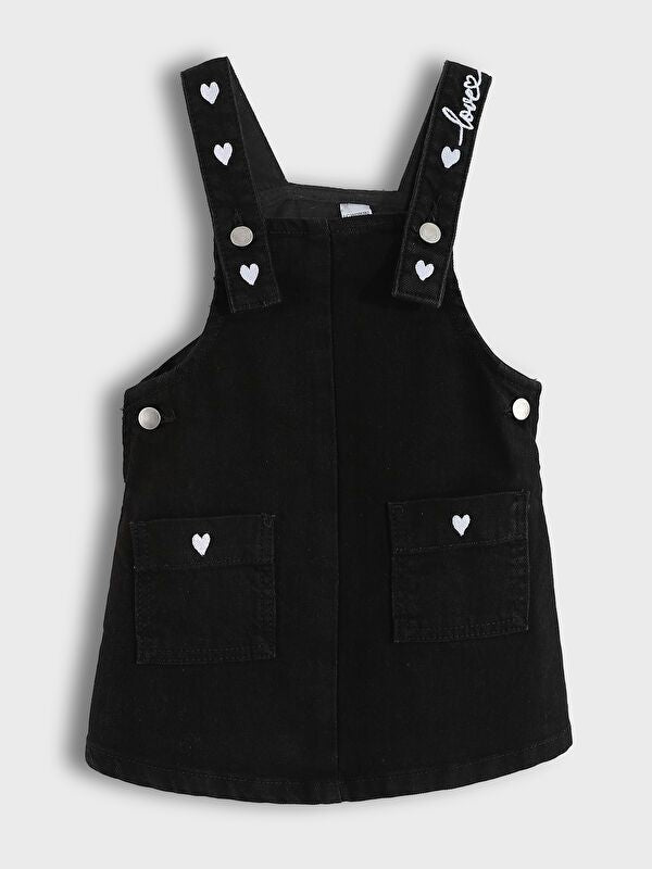 Moudda LC Waikiki - Robe tissée manches courtes denim Fille Rodéo noir - Tunisie 1