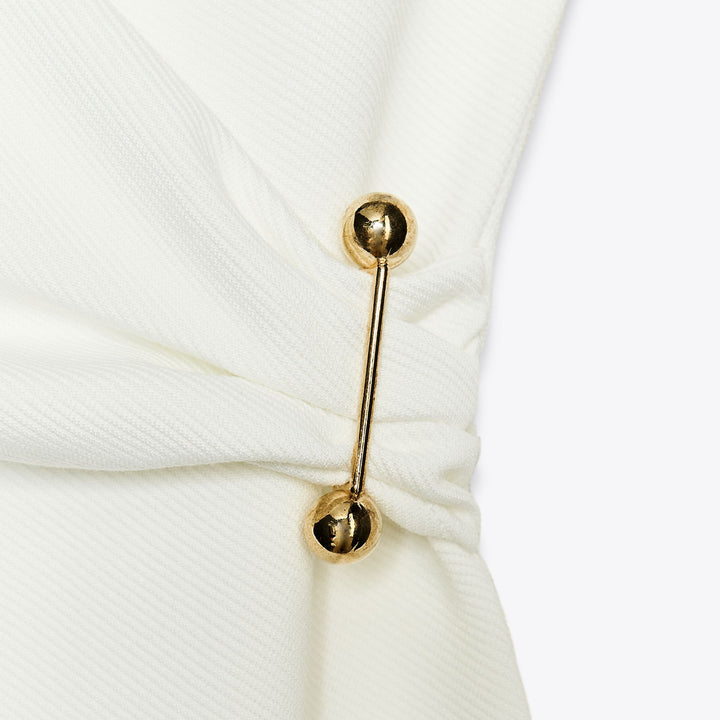 Moudda ZARA - Robe Midi Serge - Broche Latérale - Tunisie 3