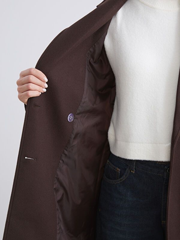 Moudda LC Waikiki - Manteau effet laine Femme Brun - Tunisie 4