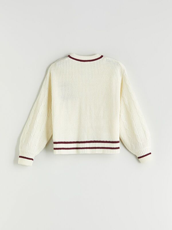 Moudda LC Waikiki - Cardigan en tricot Fille Ecru - Tunisie 3