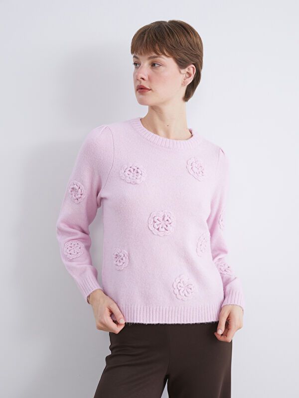 Moudda LC Waikiki - Pull tricot maternité Femme Rose sale - Tunisie 1