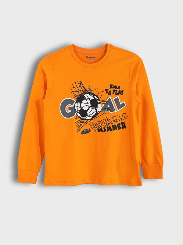 Moudda LC Waikiki - Pyjama en jersey manches longues Garçon Orange - Tunisie 2