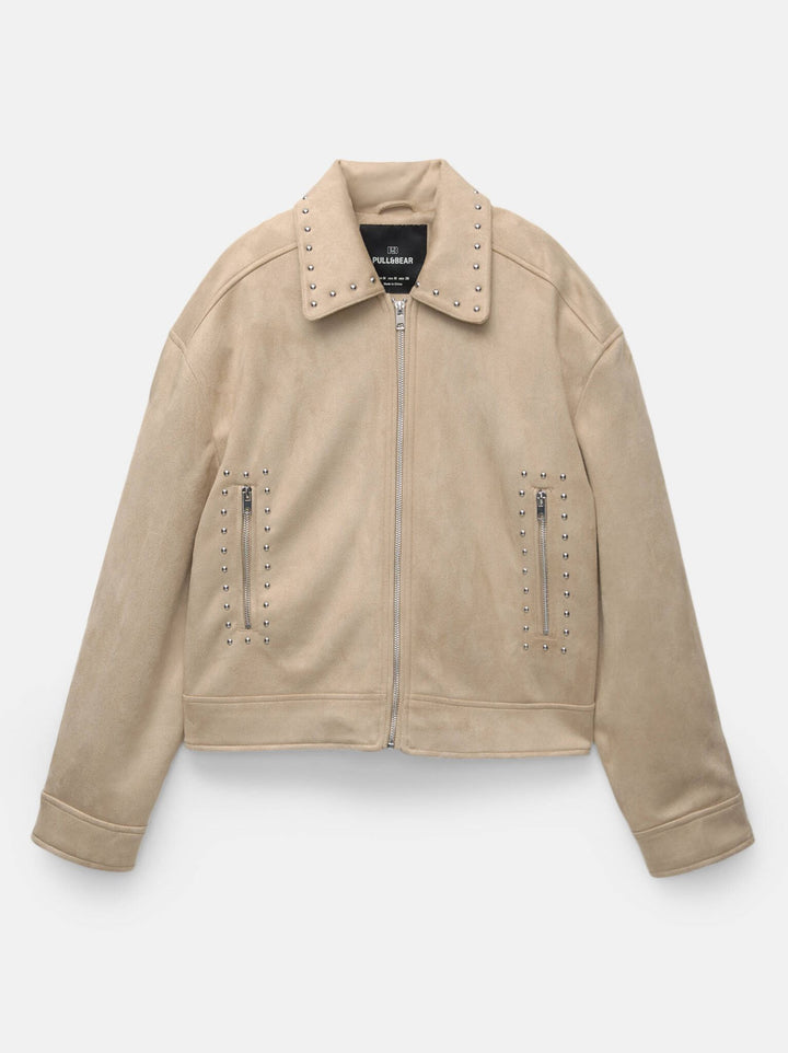 Moudda PULL & BEAR - Veste - Faux Suède & Clous - Tunisie 3