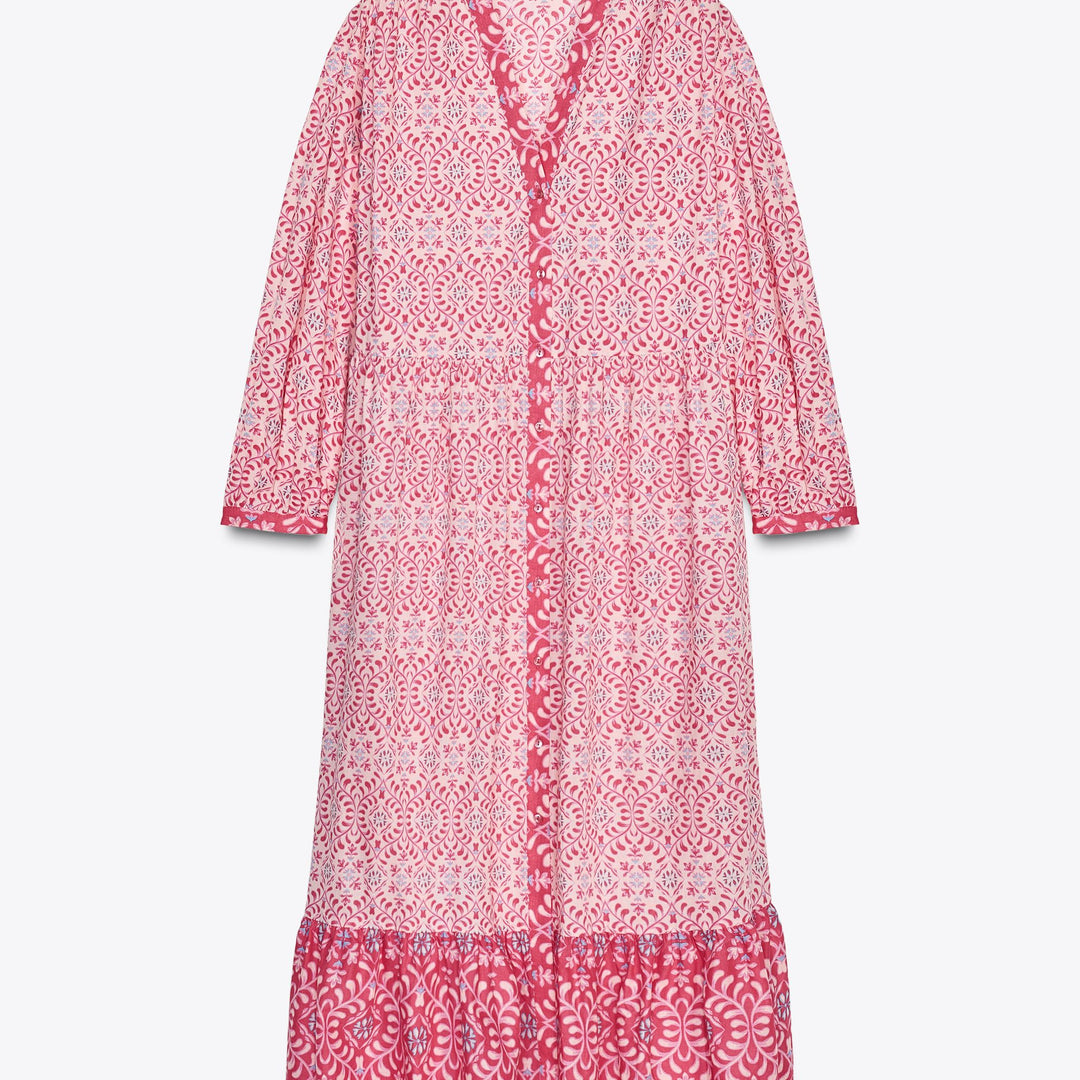 Moudda ZARA - Robe Midi Coton - Panneaux Imprimés - Tunisie 1