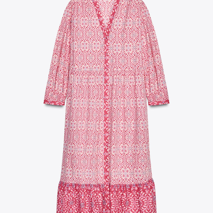 Moudda ZARA - Robe Midi Coton - Panneaux Imprimés - Tunisie 1