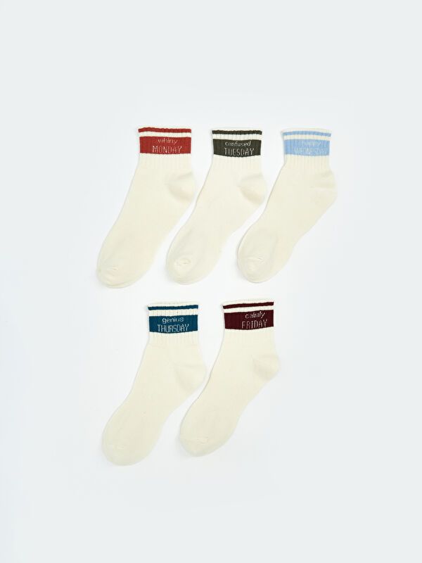 Moudda LC Waikiki - Chaussettes courtes Femme Crème - Tunisie 1