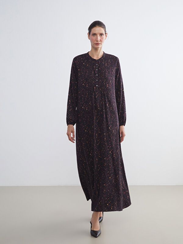 Moudda LC Waikiki - Robe tissée manches longues Femme Imprimé en rouge - Tunisie 1