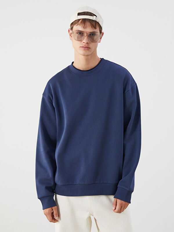 Moudda LC Waikiki - Sweatshirt en jersey Homme Indigo - Tunisie 1