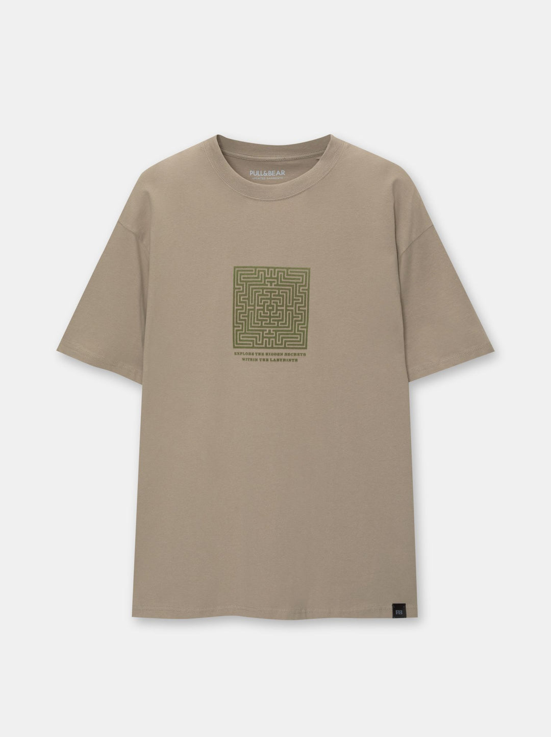 Moudda PULL & BEAR - T-Shirt Demi-Manches Urban Camo Kaki - Tunisie 1