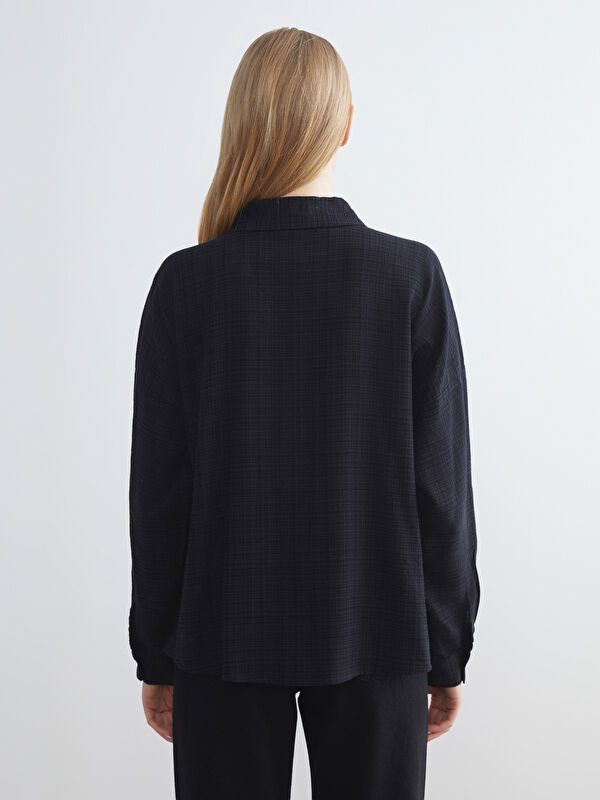 Moudda LC Waikiki - Chemise tissée manches longues Femme Noir - Tunisie 4