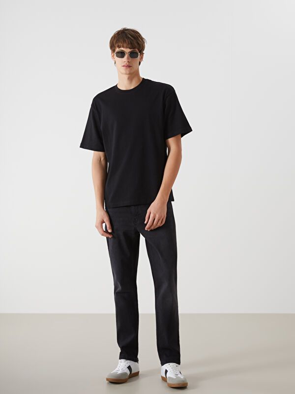 Moudda LC Waikiki - T-shirt jersey basique manches courtes Homme Noir - Tunisie 2