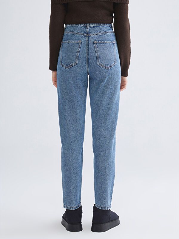 Moudda LC Waikiki - Pantalon jean tissé basique Femme Rodéo mid indigo - Tunisie 4