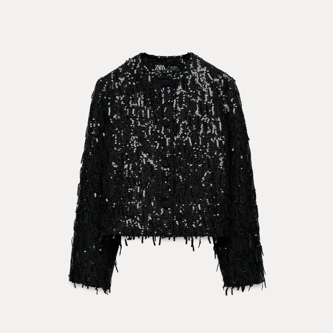 Moudda ZARA - Veste pailletée noire de fête - Tunisie 2