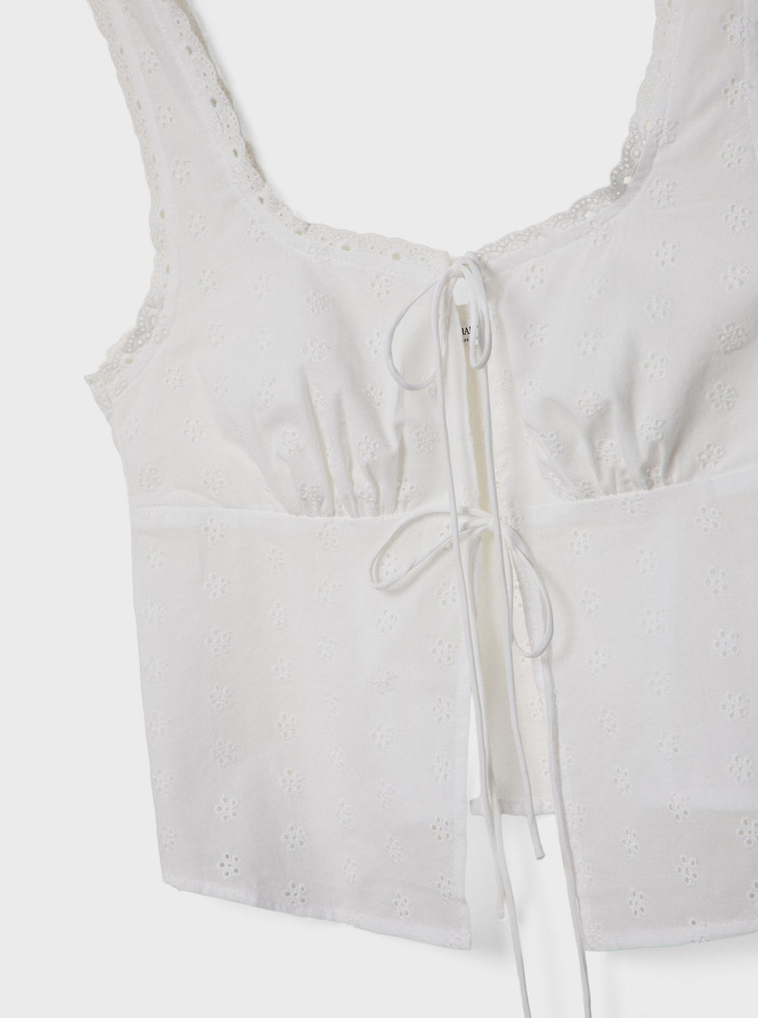 Moudda STRADIVARIUS - Top avec Nœuds et Broderie Suisse - Tunisie 2