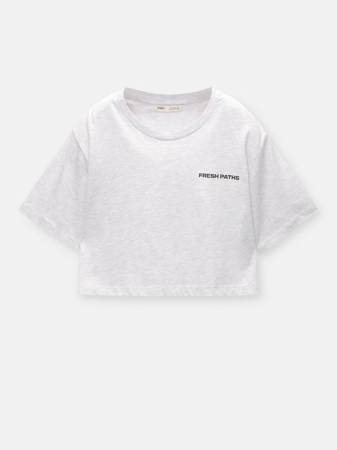 Moudda PULL & BEAR - Body Graphique Textes Crop Gris - Tunisie 2