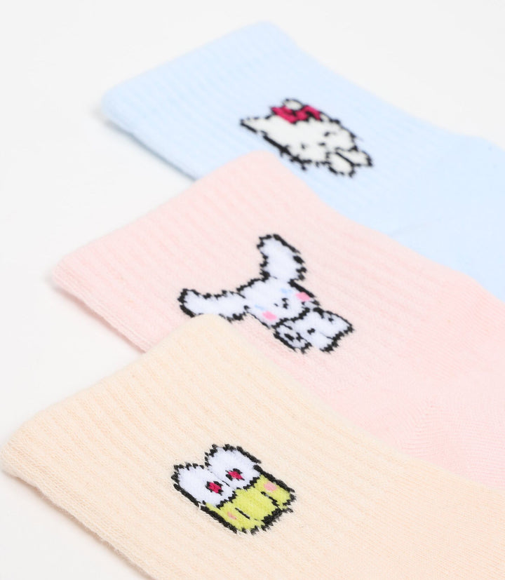 Moudda Lefties - Pack 3 Chaussettes Cheville - Hello Kitty and Friends (Licence) - Tunisie 3