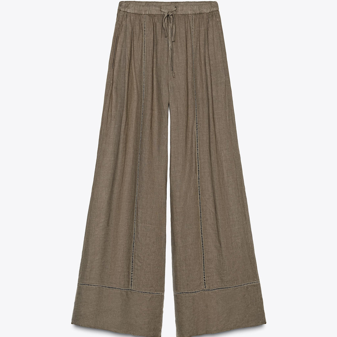 Moudda ZARA - Pantalon Lin Palazo - Détail Entredos - Tunisie 1