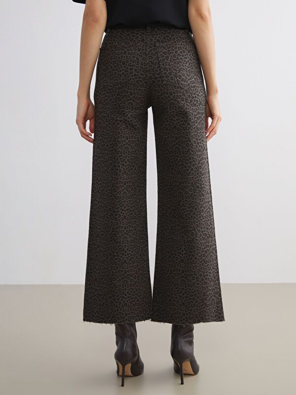 Moudda LC Waikiki - Pantalon tissé en denim Femme Imprimé marron - Tunisie 4