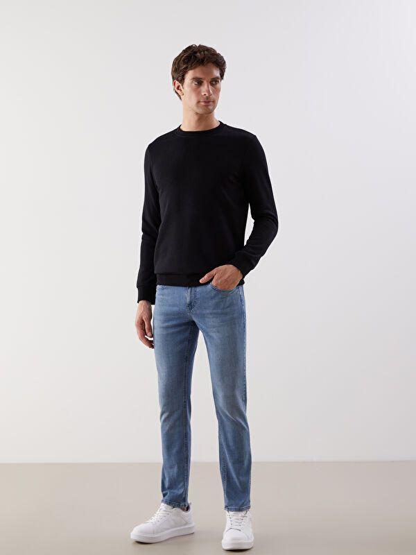 Moudda LC Waikiki - Sweatshirt jersey basique Homme Noir - Tunisie 2