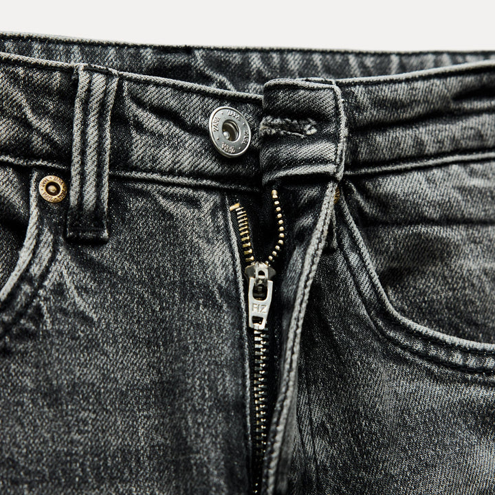 Moudda ZARA - Pantalon cropped flare 5 poches mid rise bas raw - Tunisie 4