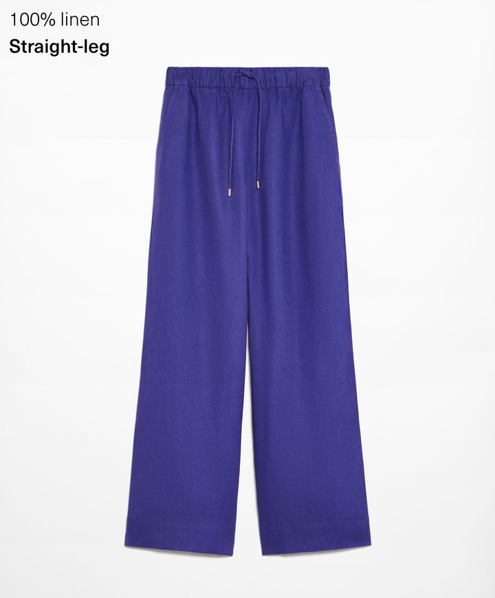 Moudda Oysho - Pantalon 100% Lin Relaxed Taille Moyenne - Tunisie 3