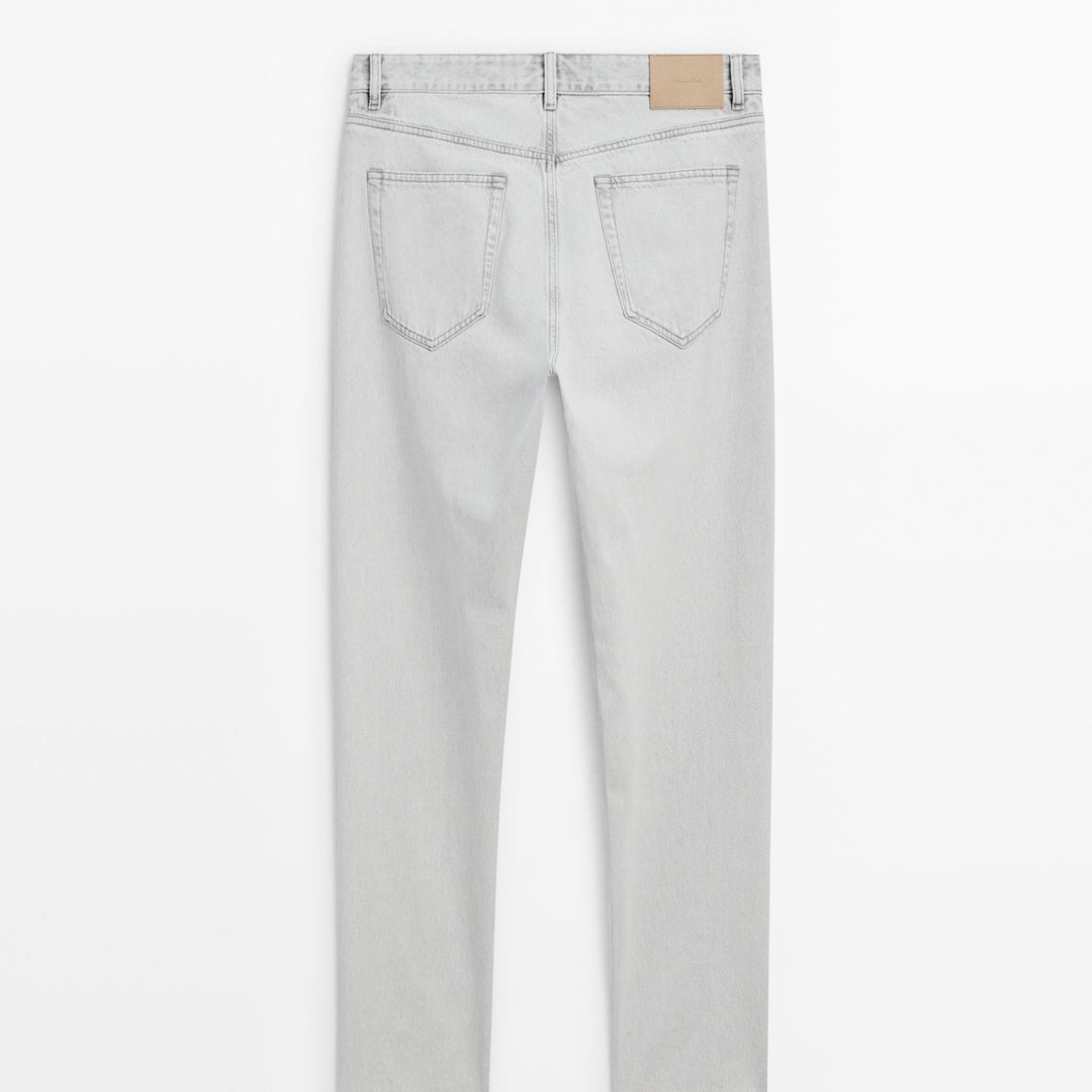 Moudda Massimo Dutti - Pantalon jean gris clair relaxed - Tunisie 5