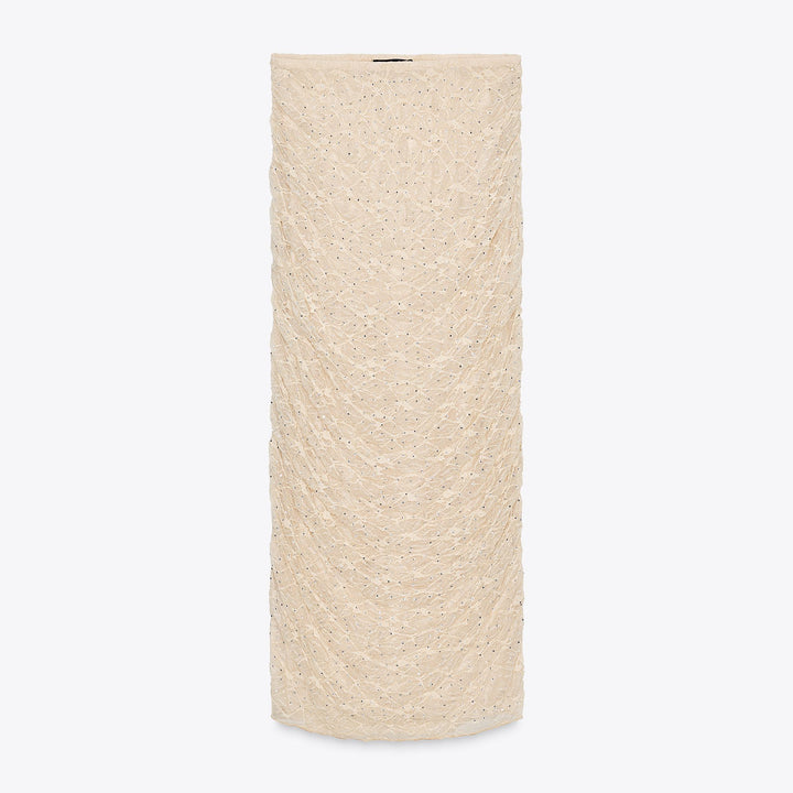 Moudda ZARA - Jupe Midi Drapée - Dentelle & Strass - Tunisie 1
