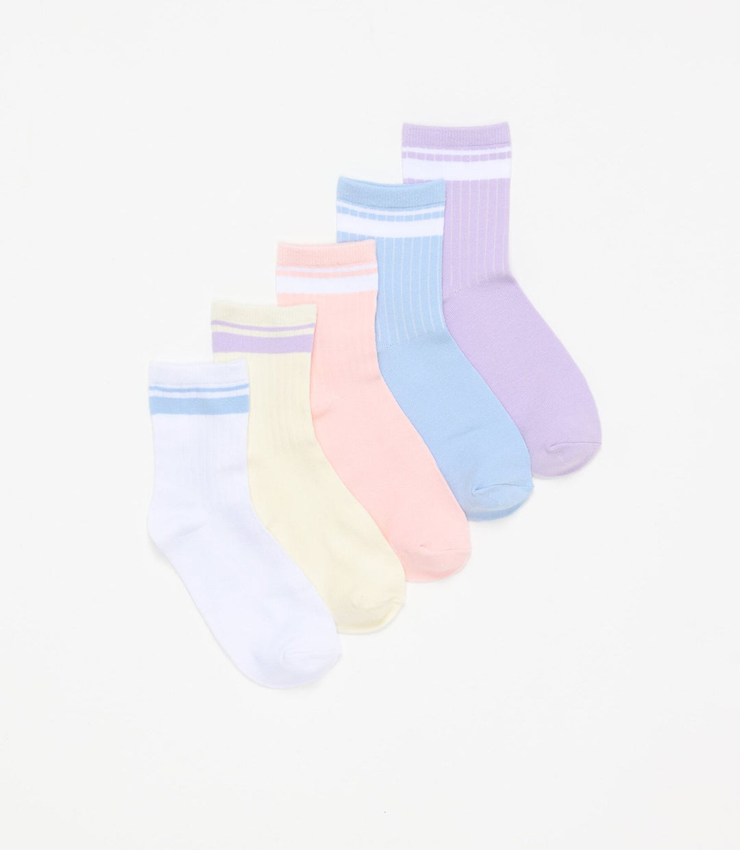 Moudda Lefties - Pack 5 Chaussettes Cheville - Rayures - Tunisie 1