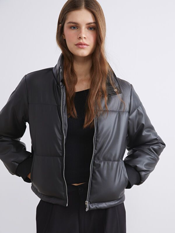 Moudda LC Waikiki - Manteau PU léger Femme Noir - Tunisie 1