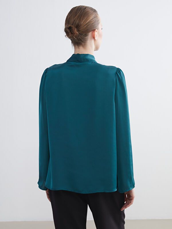 Moudda LC Waikiki - Blouse tissée manches longues Femme Vert foncé - Tunisie 4