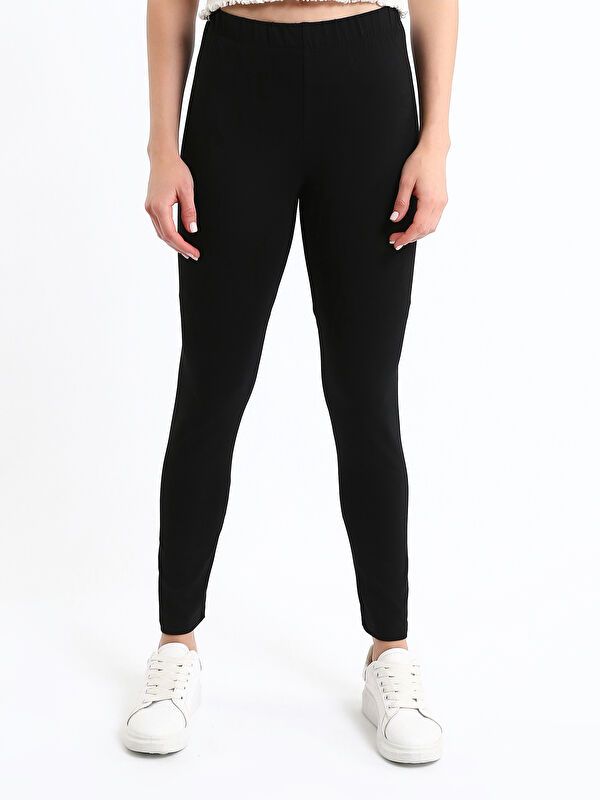 Moudda LC Waikiki - T-shirt en jersey stretch Femme Noir - Tunisie 2