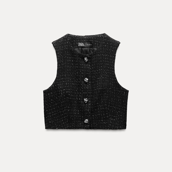 Moudda ZARA - Ensemble gilet tissé, boutons dorés - Tunisie 1