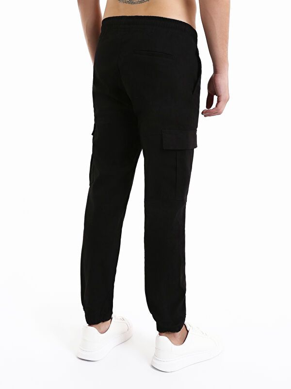 Moudda LC Waikiki - Pantalon cargo tissé Homme Noir - Tunisie 5