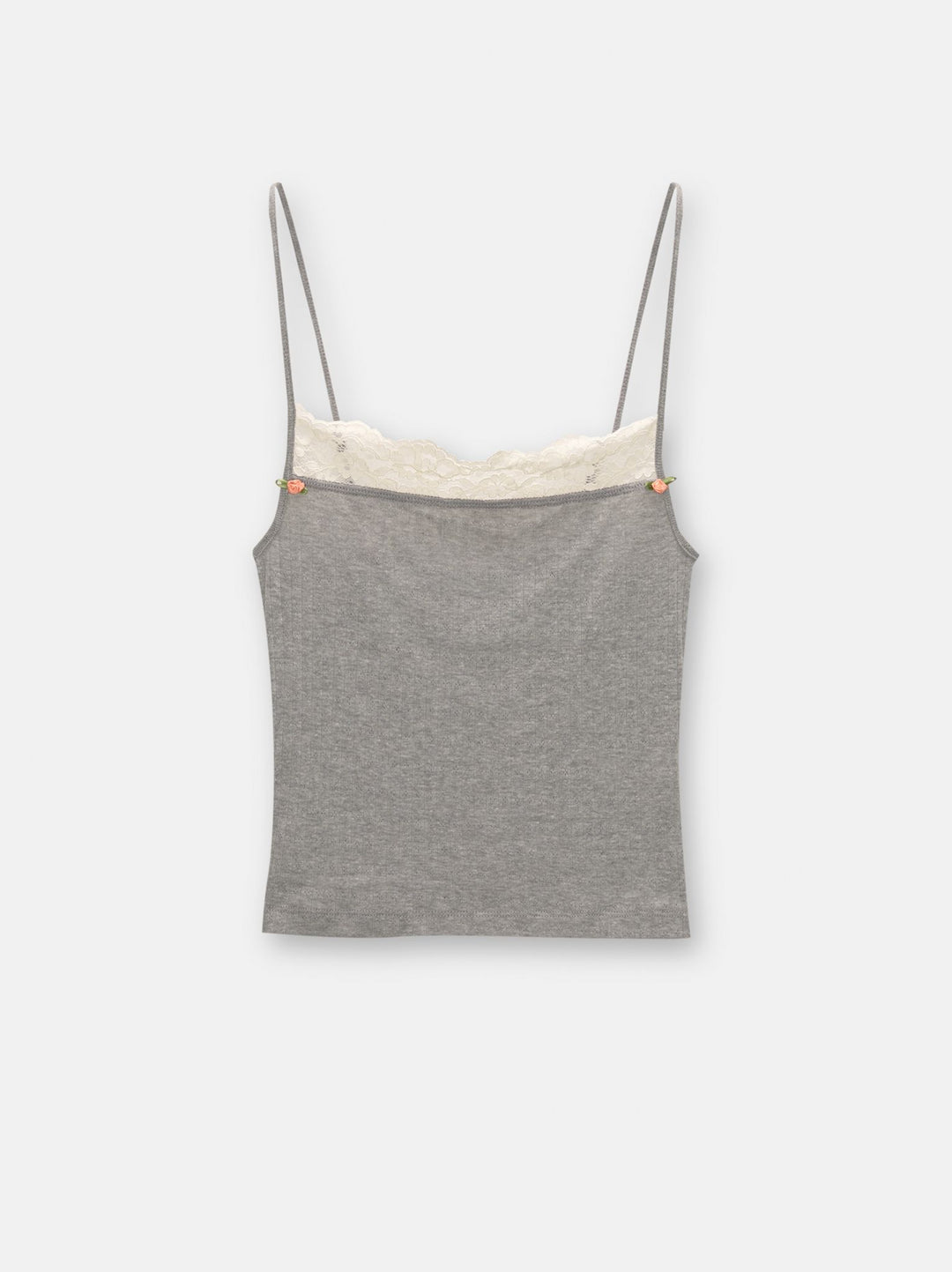 Moudda PULL & BEAR - Body Top Dentelle Droit Gris - Tunisie 2