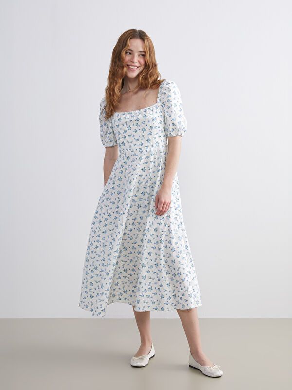 Moudda LC Waikiki - Robe manches courtes en tissu pour Femme - Tunisie 1