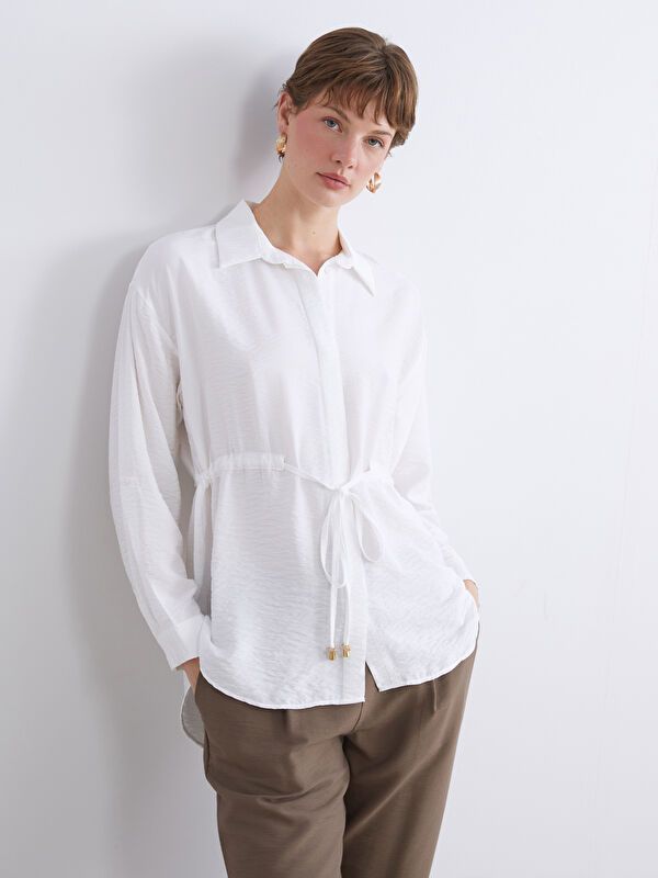 Moudda LC Waikiki - Tunique à manches longues Femme Ecru - Tunisie 1